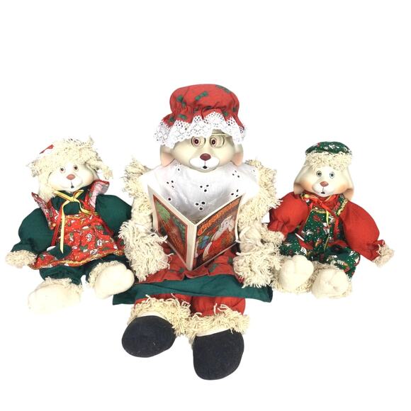Christmas Around the World Vintage 90's Grannie Flo, Hip and Hop Bunny Dolls - Picture 1 of 12
